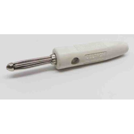 Fiche banane RS PRO Blanc Mâle 16A 50V