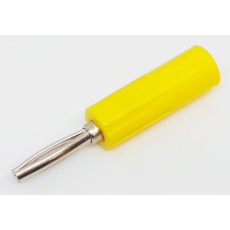 Fiche banane RS PRO Jaune Mâle 10A 50V