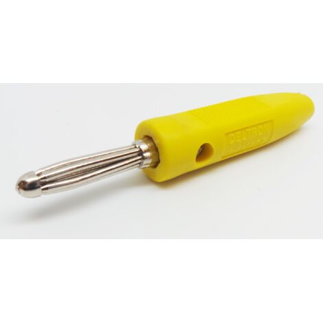 Fiche banane RS PRO Jaune Mâle 16A 50V