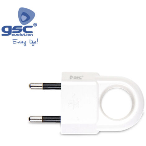 Fiche bipolaire avec prise ergonomique 4 mm blanc GSC 000201276