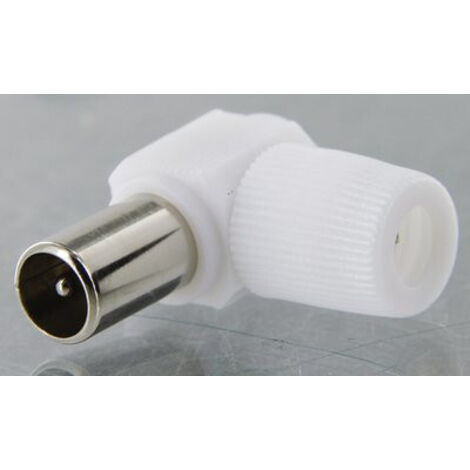 Fiche coaxiale - Coudée - Dhome - Mâle - diamètre 9,52 mm