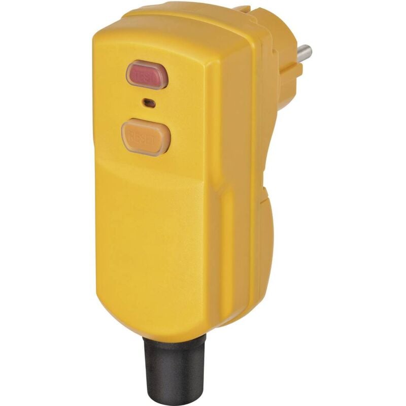 Brennenstuhl - 1290670 Connecteur intermédiaire - protection des personnes prcd 230 v jaune IP55