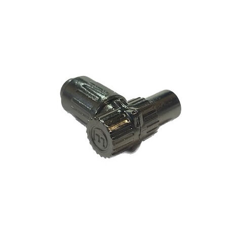 Fiche coudée connectique IEC 9.52mm femelle (à l'unité) 90° métallique blindée TELEFUNKEN