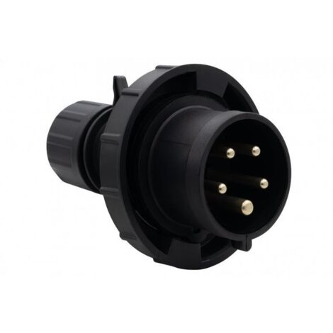 Fiche d'alimentation 16A/5P 380V-415V /FE/ IP67 noire F7.0161