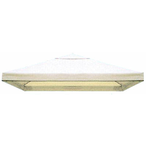 Fiche de rechange en polyester blanc de 3x3 m pour gazebo