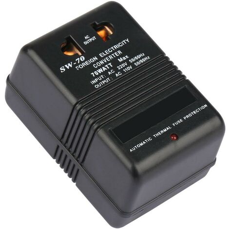 Fiche de voyage Adaptateur secteur 70 watts Transformateur 220V à 110V Convertisseur de tension abaisseur Transformateur de puissance Prise CN