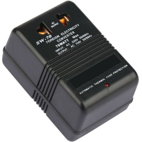 Fiche de voyage Adaptateur secteur 70 watts Transformateur 220V à 110V Convertisseur de tension abaisseur Transformateur de puissance Prise CN