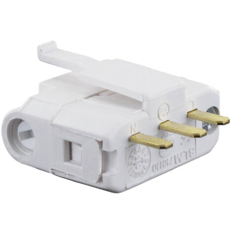 Fiche douille NF DCL 2 pôles + Terre – Connexion sécurisée avec vis de serrage – Dimensions L 32 x l 16 x H 30 mm – Contact laiton – BLM