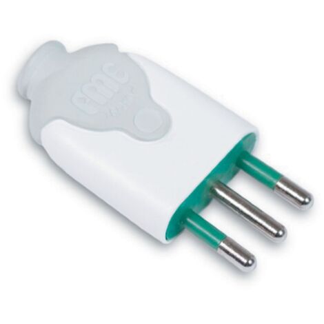 Fiche droite amovible Fme art 80.010 S11 10A + T 2P selon normes CEI
