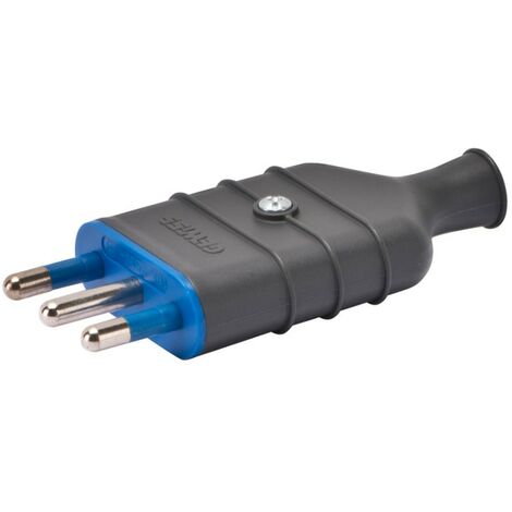 Adaptateur Fanton 16A Vers 3 Prises - Compact Et Gain De Place - Noir - Fabriqué En Italie
