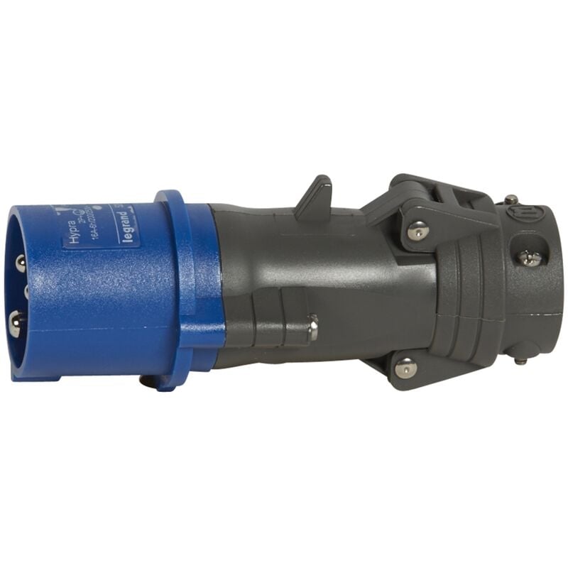 Legrand - fiche droite male 63 ampères 2p+t ip44 bleu hypra 53642