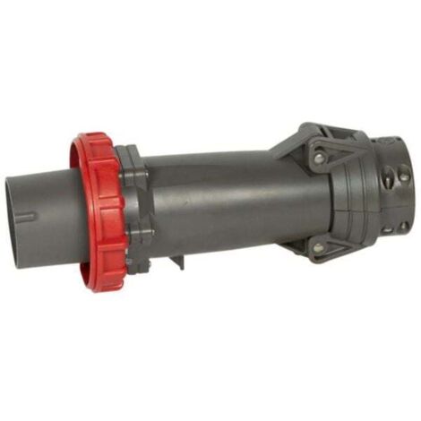 fiche droite male 125 ampères 3p+t ip55 rouge - legrand hypra 059522