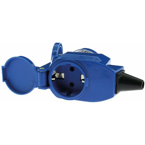 Fiche électrique de raccordement pour camping-car – Tension 220V – Intensité 16A – Protection IP44 – Prise Schuko pour appareils ménagers