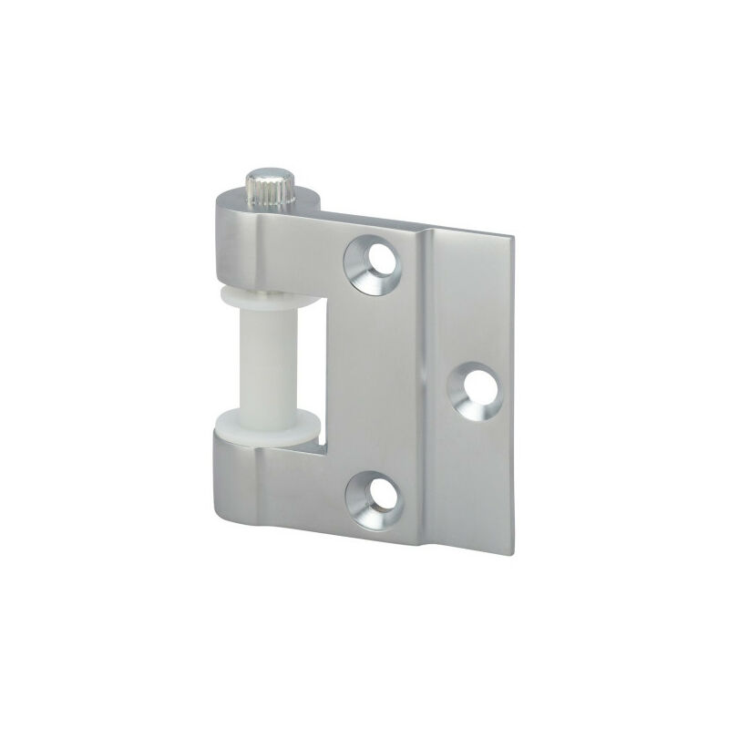 Paire de fiches en applique pour porte en verre Argent