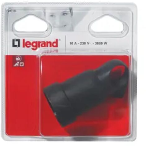 Fiche F Legrand Anneau Noir Connecteur électrique Robuste - Legrand