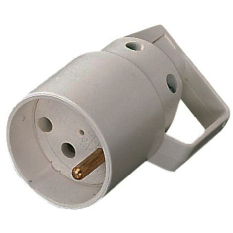 Fiche femelle 2P+T 16A IP40 anneau + eclipse Blanc - Lébénoïd