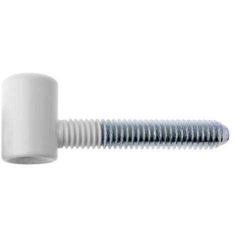 Fiche femelle CF030 tige de 7 x 40 mm pour menuiserie PVC - 13 mm - blanc (RAL 9010) - OTLAV