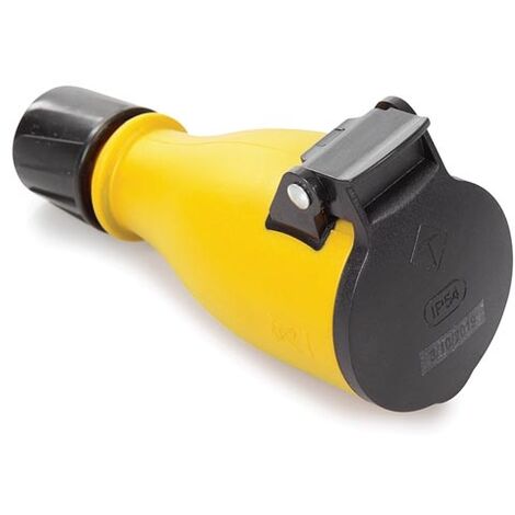 FICHE FEMELLE - USAGE EXTÉRIEUR - AVEC COUVERCLE - SCHUKO - IP54 VELLEMAN E390YGC