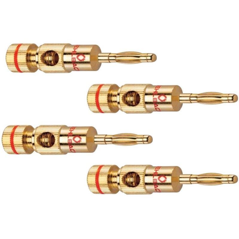 Oehlbach - Fiche haut-parleur mâle, droit 3002 Nombre de pôles: 2 or 4 pc(s)