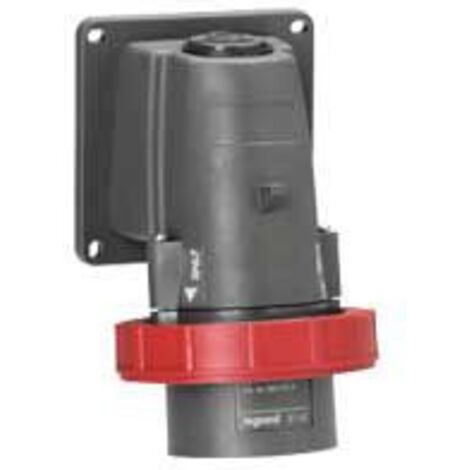 Fiche inclinée fixe Hypra IP66/67-55 32A - 380V à 415V 3P+T plastique - LEGRAND
