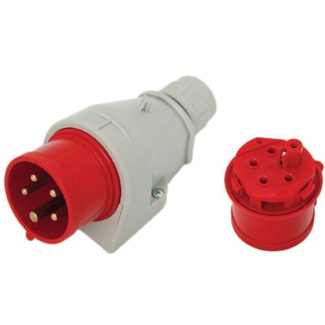 FICHE ISOLANTE FIXE 32A 400V 3P+Z IP44 - EX-TWT-116