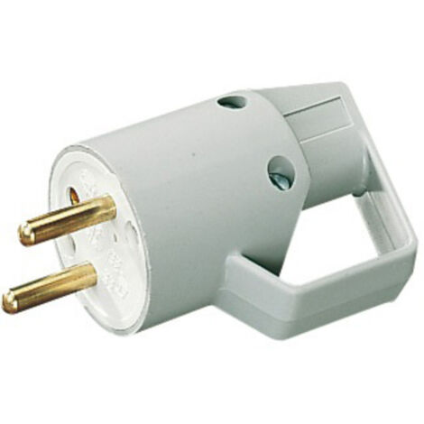 Fiche mâle 2P+T 16A IP40 à anneau - Gris - Lébénoïd