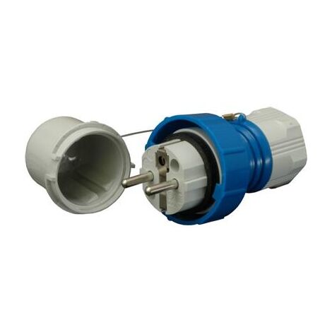 Fiche mâle portable étanche 230V IP67 16A UNI-SCHUKO Type F SEZ