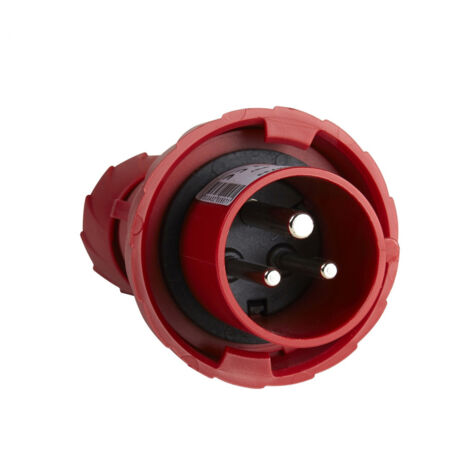 Fiche mobile 16A-2P+T rouge 380-415V CA industrielle droite étanche IP67 PRATIKA