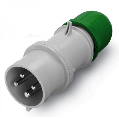 Fiche mobile 3P+T 32A mâle bleue tension sup à 50V 300-500Hz 2h étanche IP44