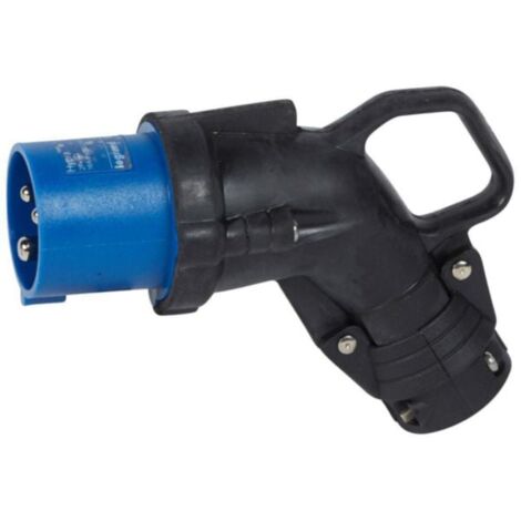 Fiche mobile coudée Hypra IP44 16A - 200V à 250V - 2P+T - caoutchouc - LEGRAND