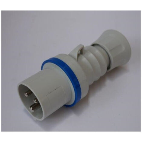 Fiche mobile droite bleu 2P+T 16A 230V 6H CR borne à ressort IP44 GEWISS