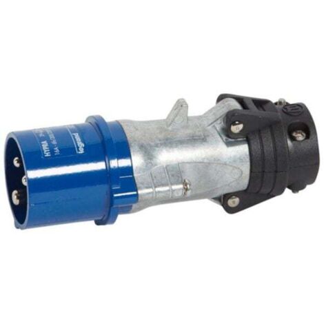 Fiche mobile droite Hypra IP44 16A - 200V à 250V - 2P+T - métal - LEGRAND