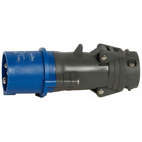 Fiche mobile droite Hypra IP44 16A - 200V à 250V - 2P+T - plastique - LEGRAND