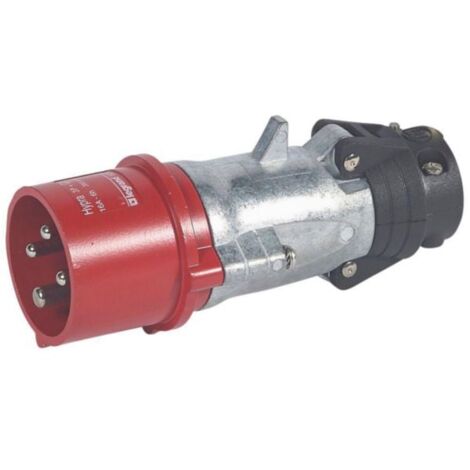 Fiche mobile droite Hypra IP44 16A - 380V à 415V - 3P+T - métal - LEGRAND