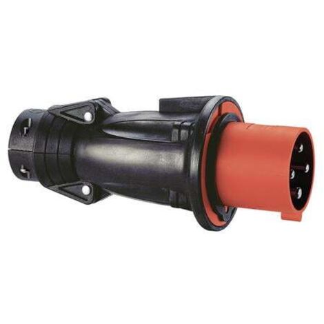 Fiche mobile droite Hypra IP44 63A - 380V à 415V - 3P+T - caoutchouc - LEGRAND