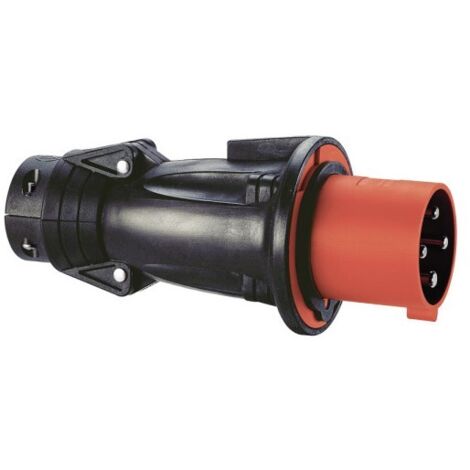 Fiche mobile droite Hypra IP44 63A - 380V à 415V - 3P+T - caoutchouc - LEGRAND