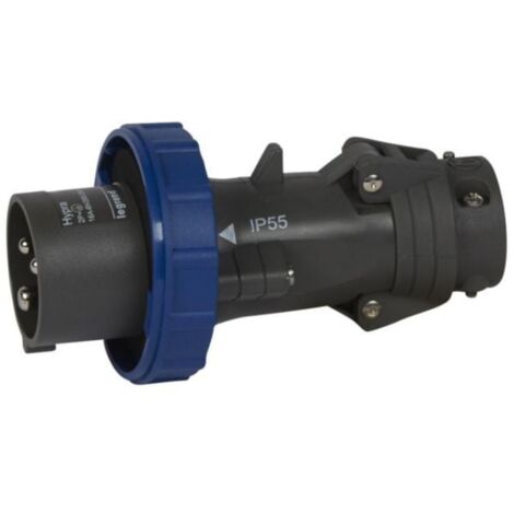 Fiche mobile droite Hypra IP66/67-55 16A - 200V à 250V - 2P+T - plastique - LEGRAND