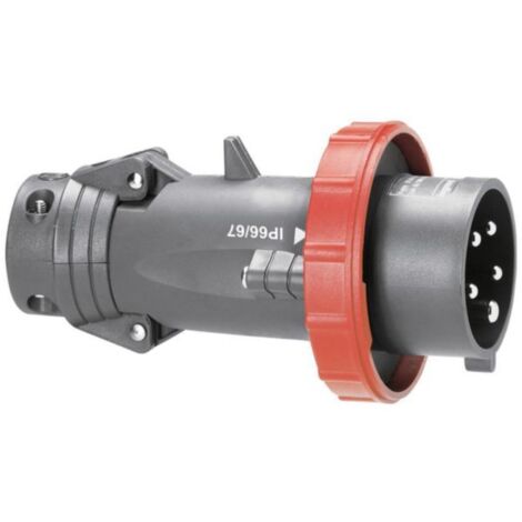 Fiche mobile droite Hypra IP66/67-55 16A - 380V à 415V - 3P+N+T - plastique - LEGRAND