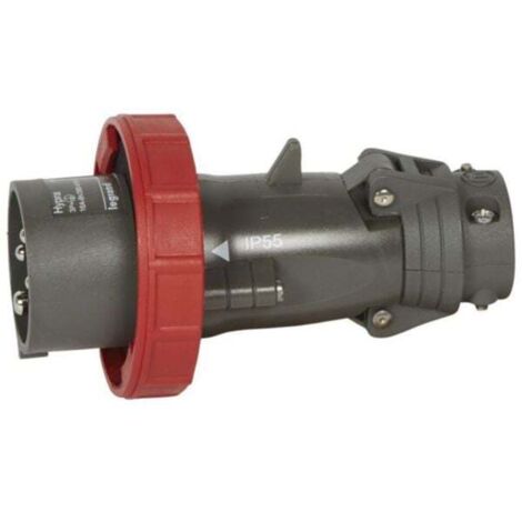 Fiche mobile droite Hypra IP66/67-55 16A - 380V à 415V - 3P+T - plastique - LEGRAND