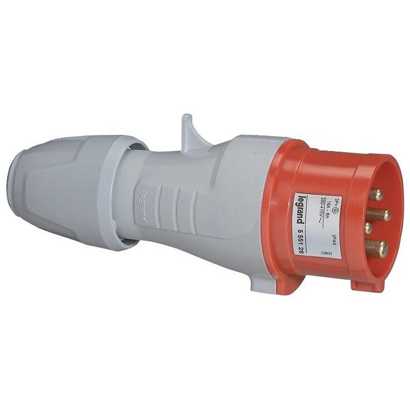 LEGRAND  555129 Fiche mobile droite P17 IP44 16A, 380V~ &agrave; 415V~, 3P+N+T