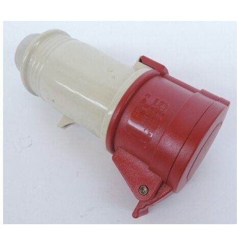 Fiche mobile prise 3P+T 16A femelle 380-415V rouge cablage 6H étanche IP44 SOBEM SCAME 3111646