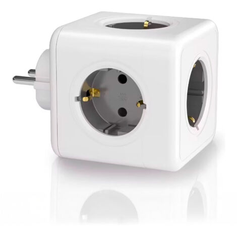 Fiche Modulaire 5 Prises Schuko 2p+t 16 A 3680 W 250 V Blanc Compatible Avec Réf. 40292, 40293