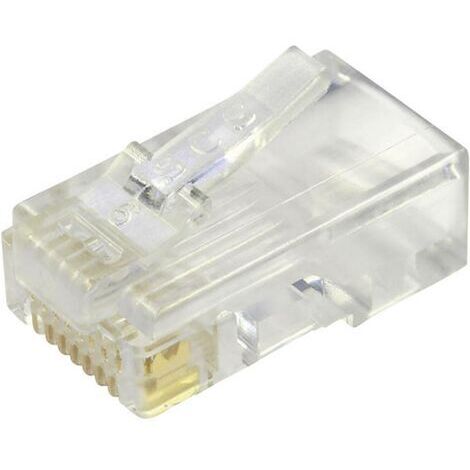 Fiche modulaire mâle non blindée pour câble plat BEL Stewart Connectors 940-SP-3088 RJ45 mâle, droit Pôle: 8P8C transparent 1 pc(s) Q089061