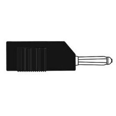 Fiche multicontacts 4mm a trou transversal et reprise arriere - noir (bsb 20k)