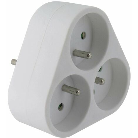 Fiche multiprise - Triplite - Dhome - 3 x 2P+T - 16 A - Blanc
