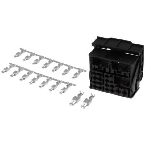Fiche nue Fakra male 52PIN noire avec broches