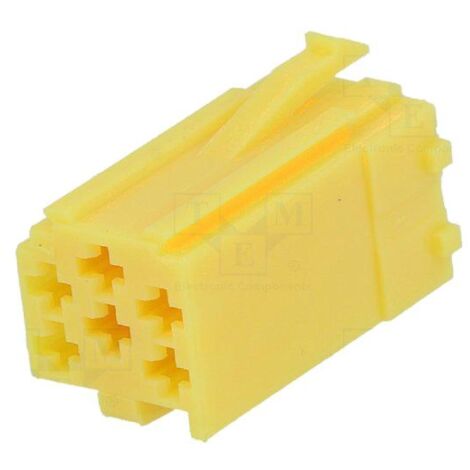 Fiche nue male mini ISO 6PIN jaune