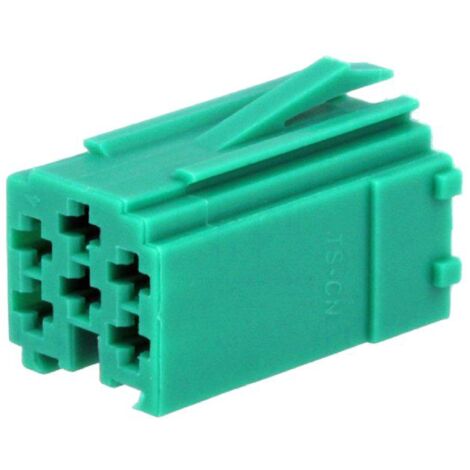 Fiche nue male mini ISO 6PIN vert