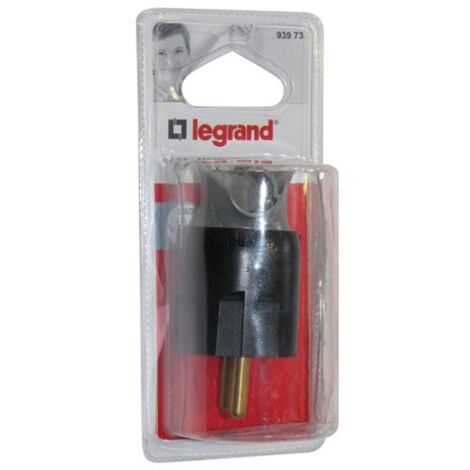 Fiche Plastique à Orientation Du Cable 2p+t 16 A Male Noir