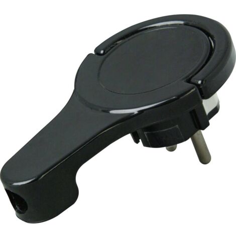 Fiche plate à contact de protection Kopp 172005030 230 V noir IP20 Y992501